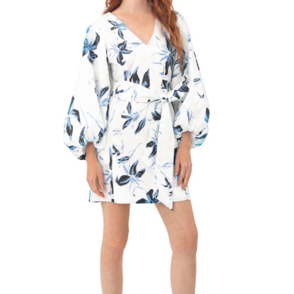 Tanya Taylor Loretta Dress Blue & White